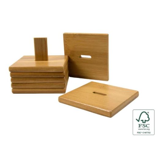 Bamboo Coaster Set 6Pcs