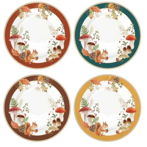 Autumn Breeze Dessert Plate Set 4Pcs