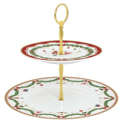 Magie De Noel 2-Tier Plate