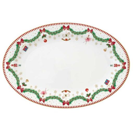 Magie De Noel Oval Platter 35Cm