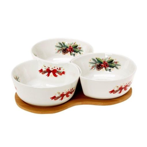 Christmas Magic Bowl Set 3Pcs With Tray